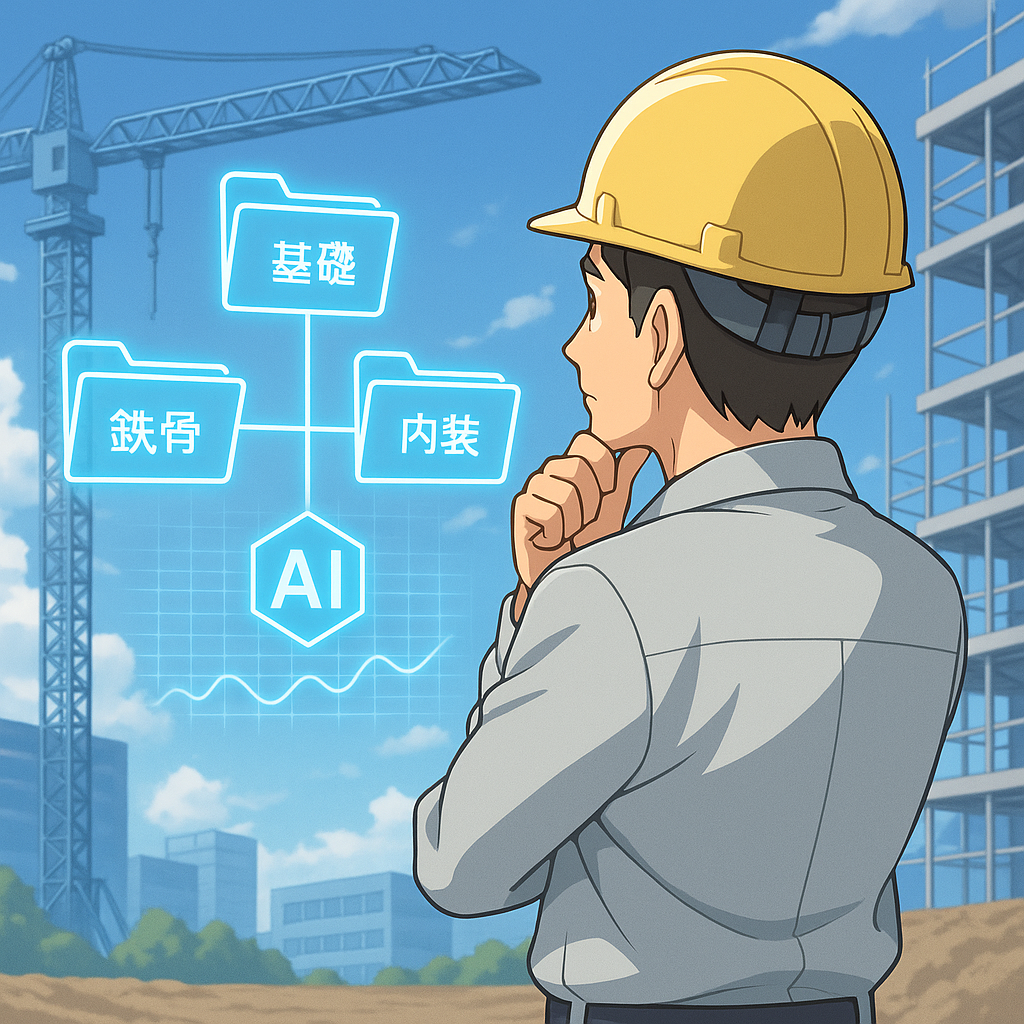 AIによる工程別フォルダ仕分けのイメージ