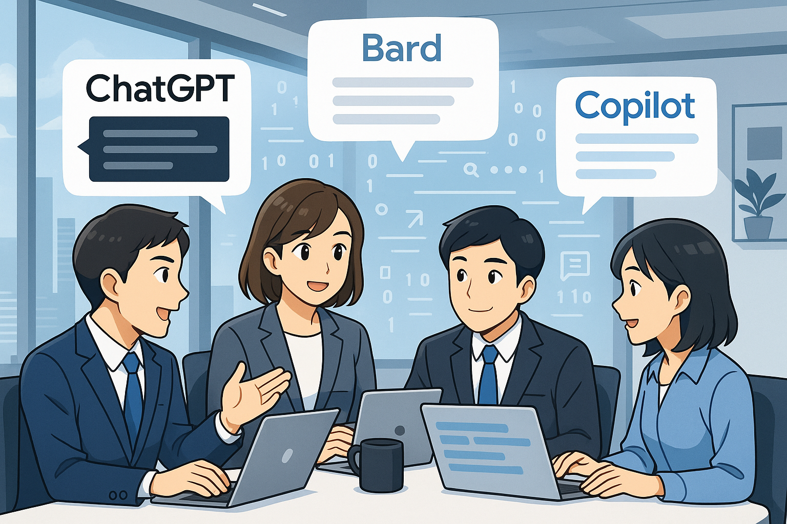 AIチャットツールの比較画面イメージ