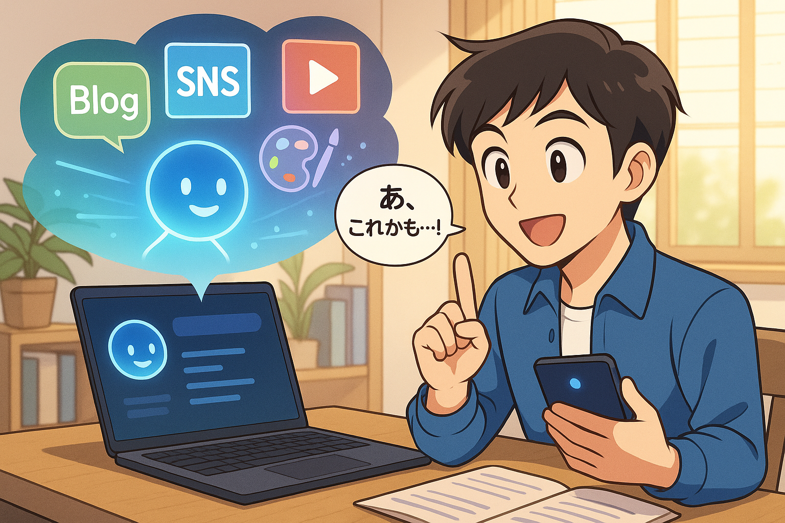 AIと副業ブログのスタートイメージ