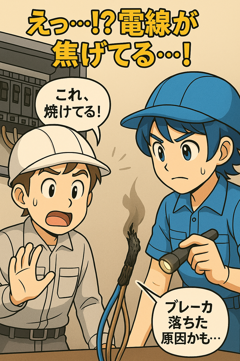 焦げたコンセントの画像