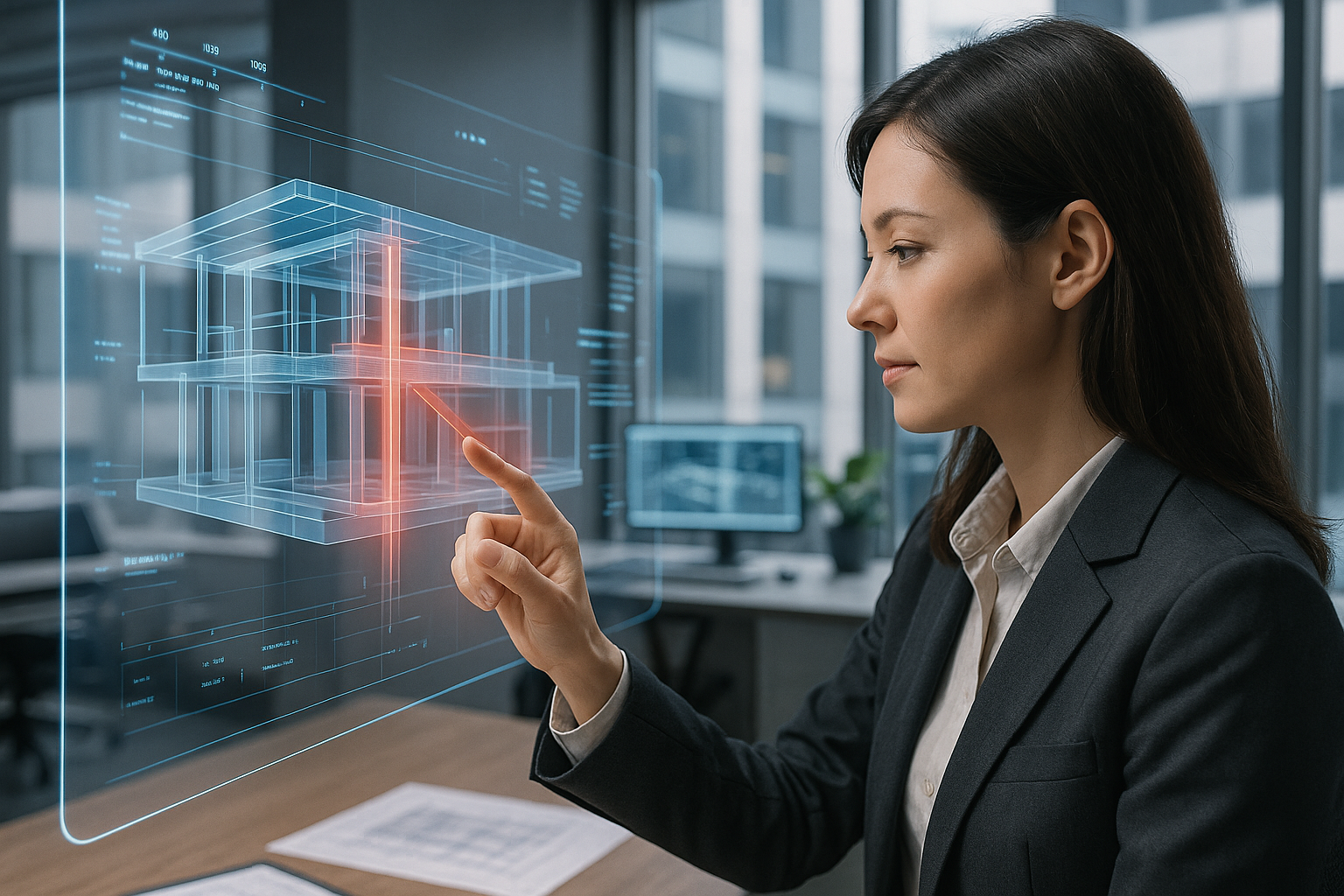 現場作業でAIを活用する様子